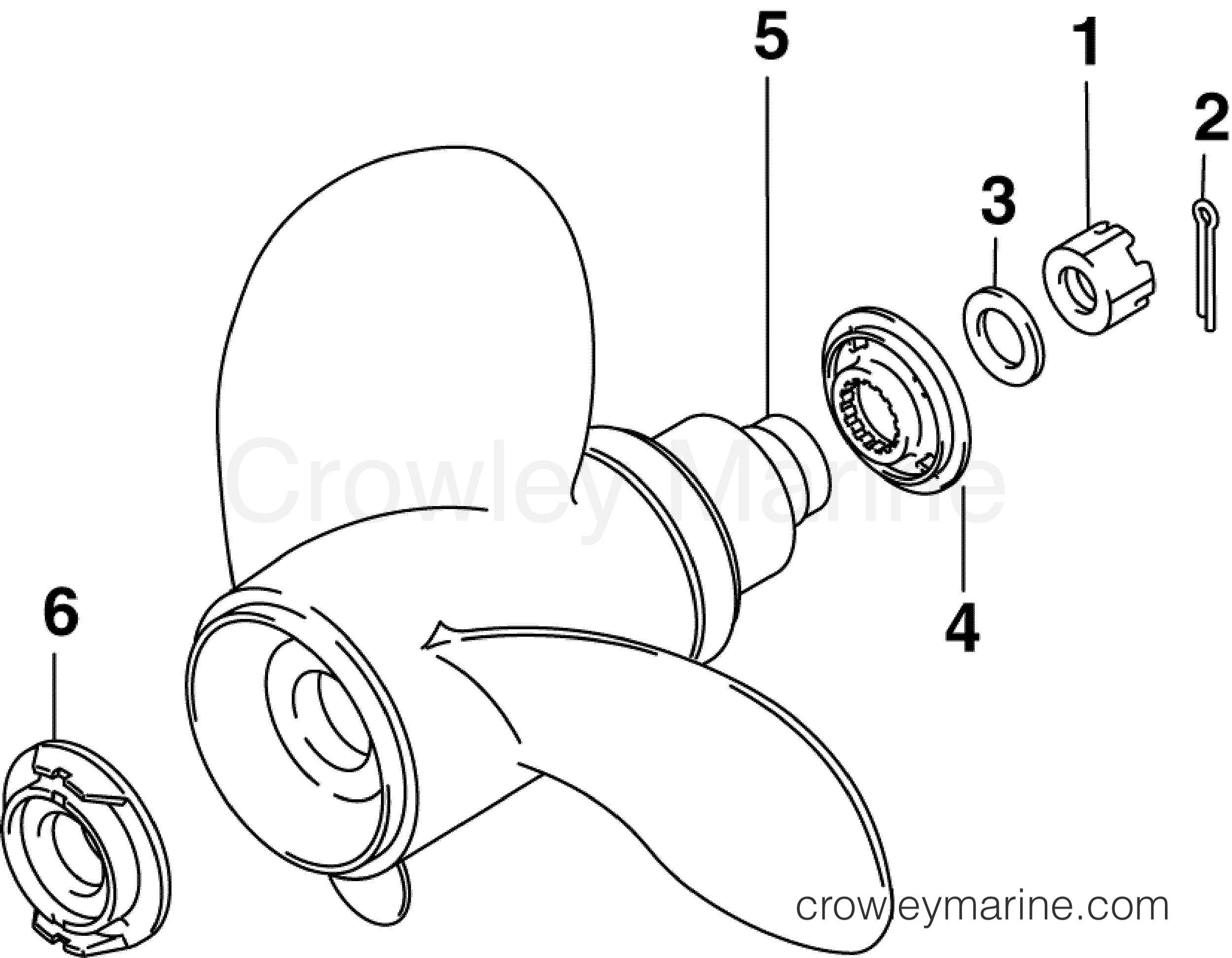 2006 Outboard 140 - J140PL4SDA - PROPELLER HARDWARE