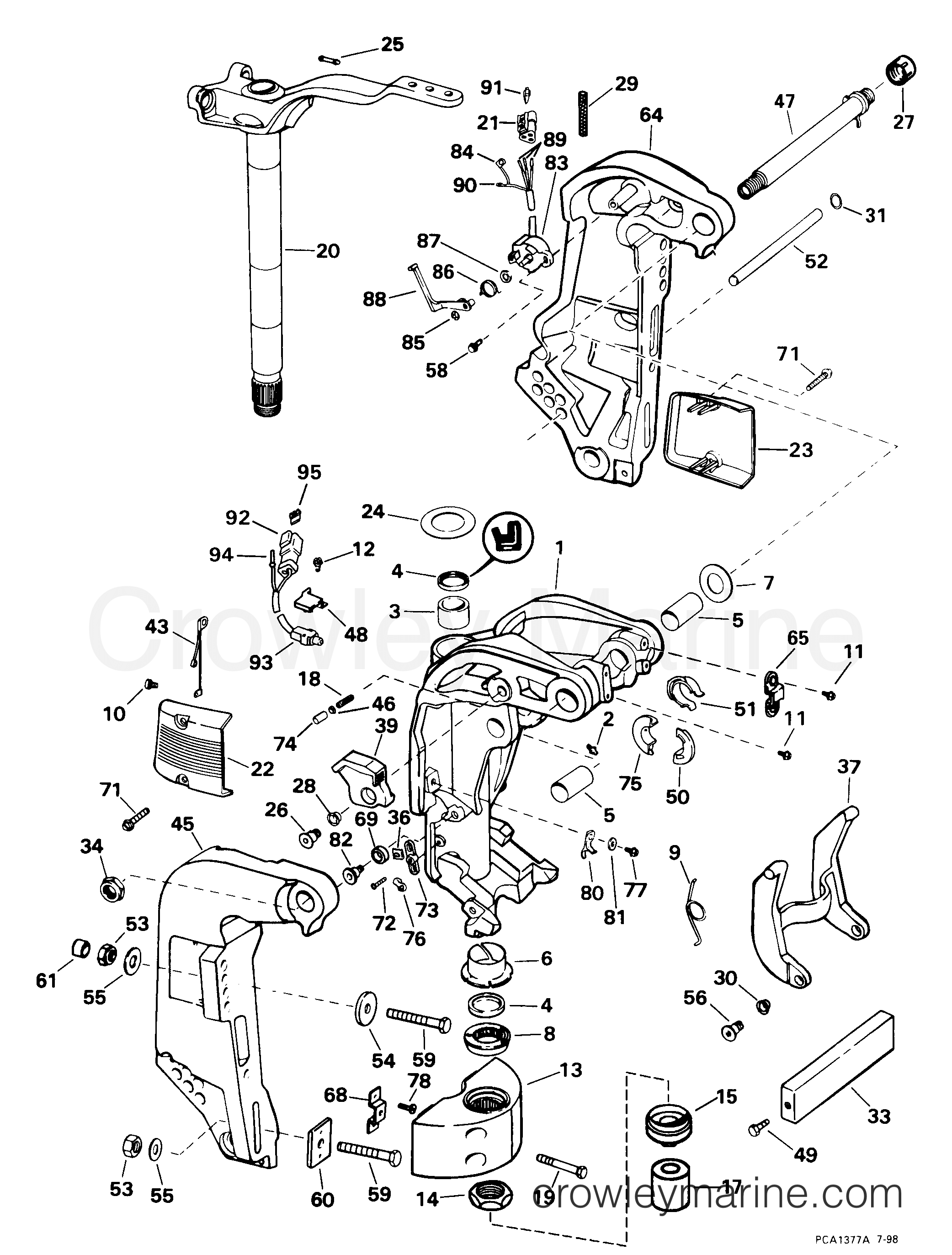 1999 Outboard 150 - E150FCXEEO - MIDSECTION