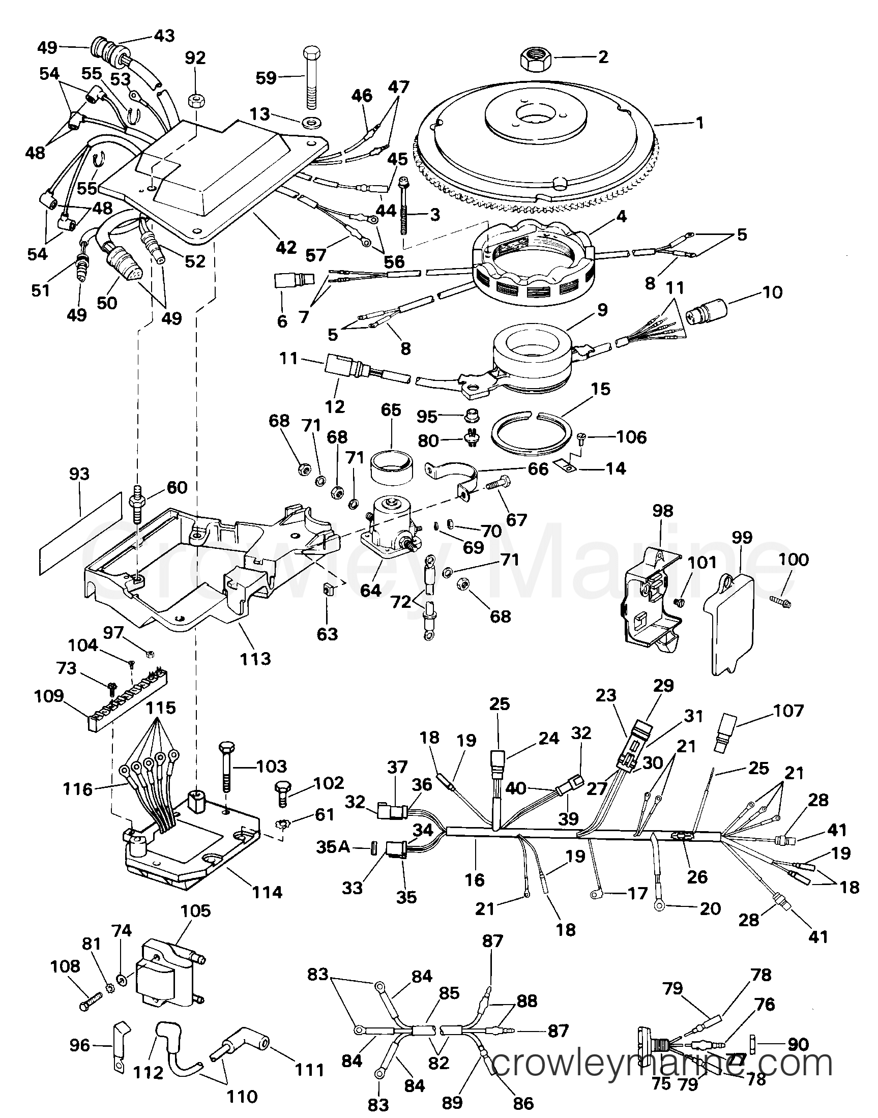 2000 Outboard 130 - BJ130PLSSS - IGNITION SYSTEM