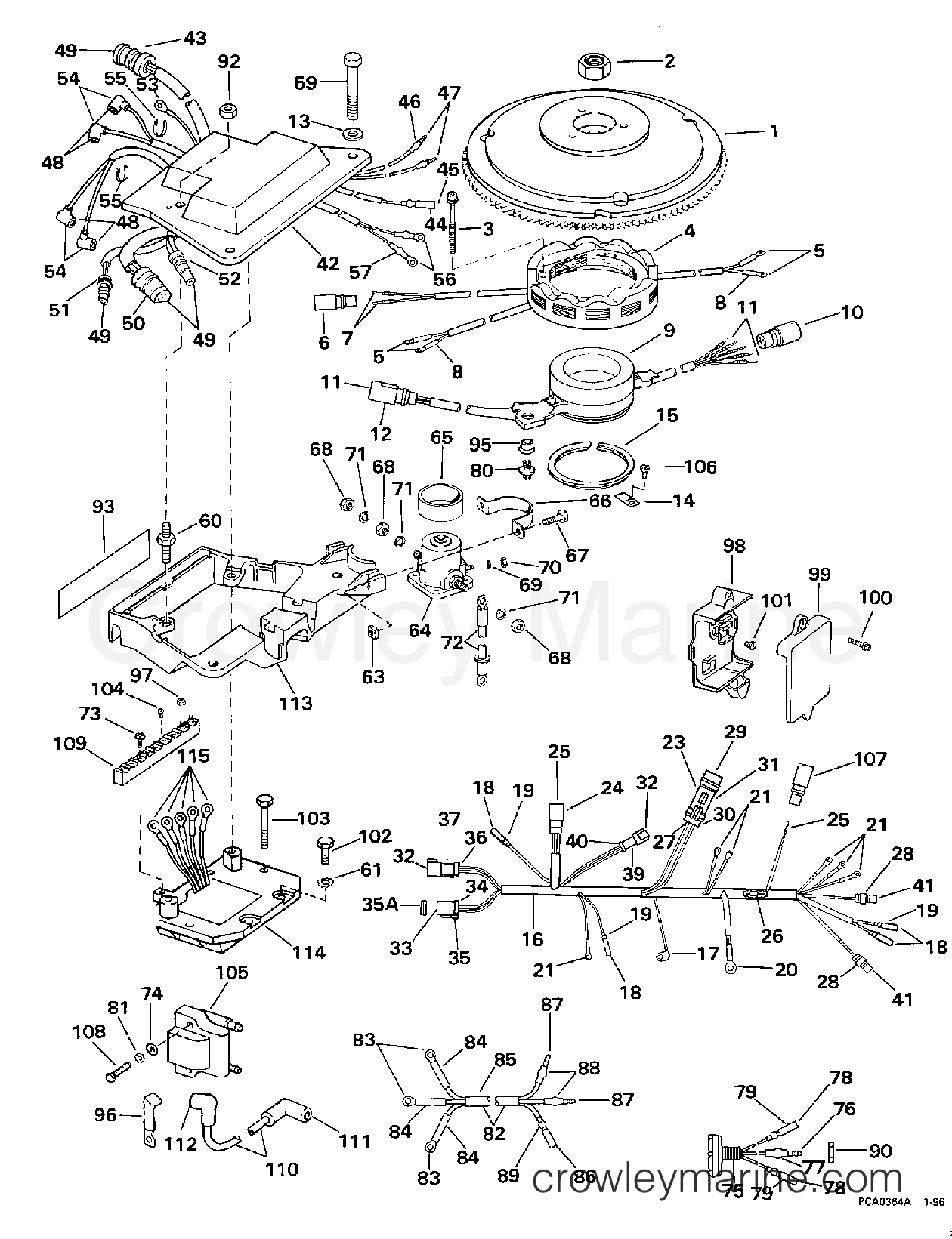 1998 Outboard 130 - J130TLECE - IGNITION SYSTEM