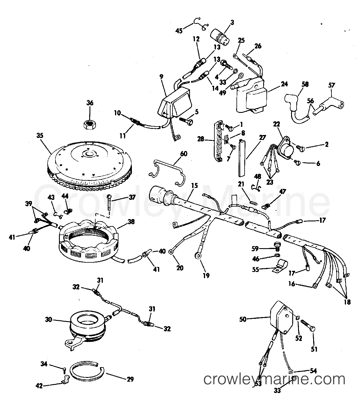 1983 Outboard 90 - J90TXCTE - IGNITION SYSTEM