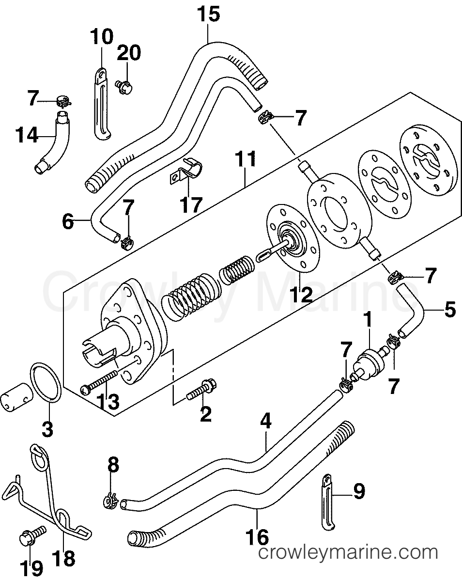 2005 Outboard 10 - J10R4SOA - FUEL PUMP