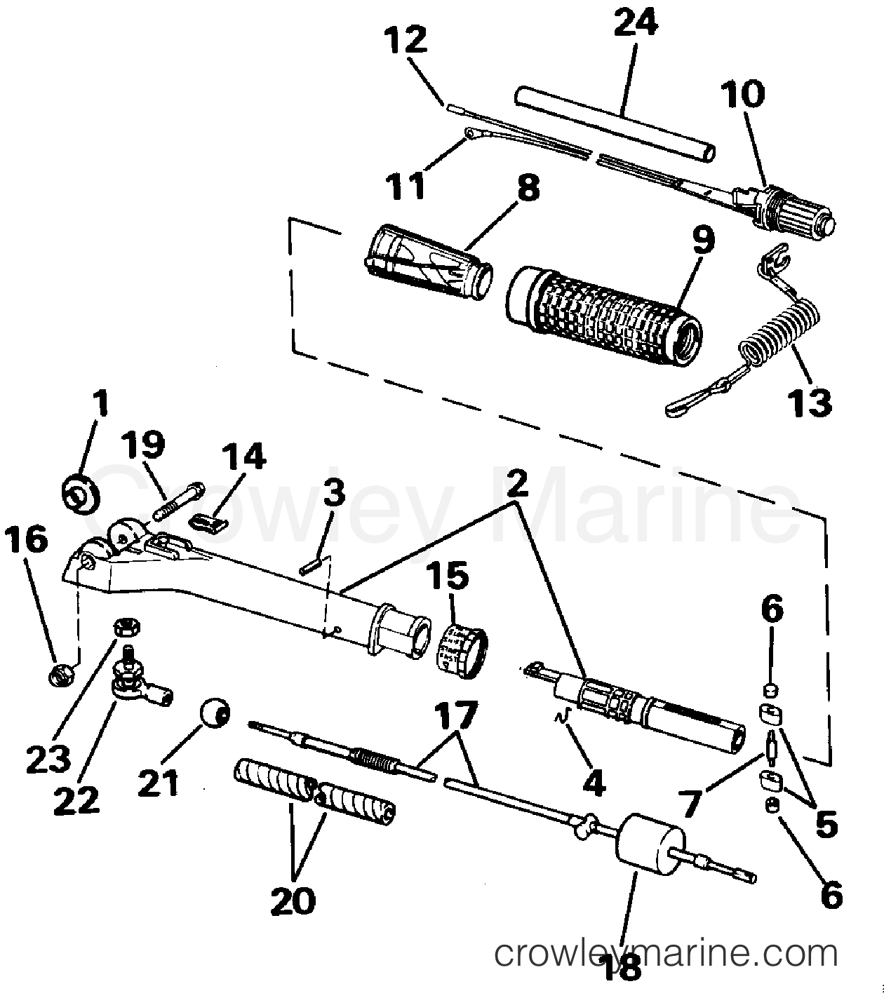 1988 Outboard 30 - J30TECCE - STEERING HANDLE