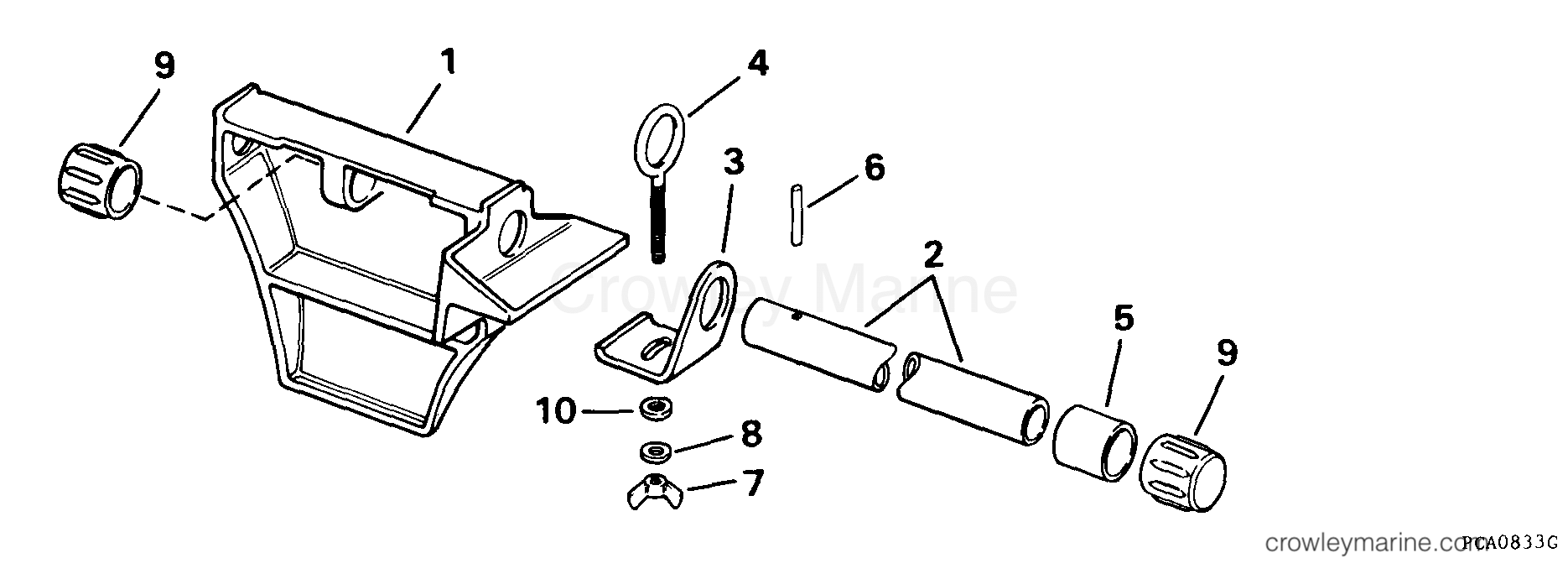 1999 Rigging Accessories - Miscellaneous - CANOE MOTOR BRACKET KIT