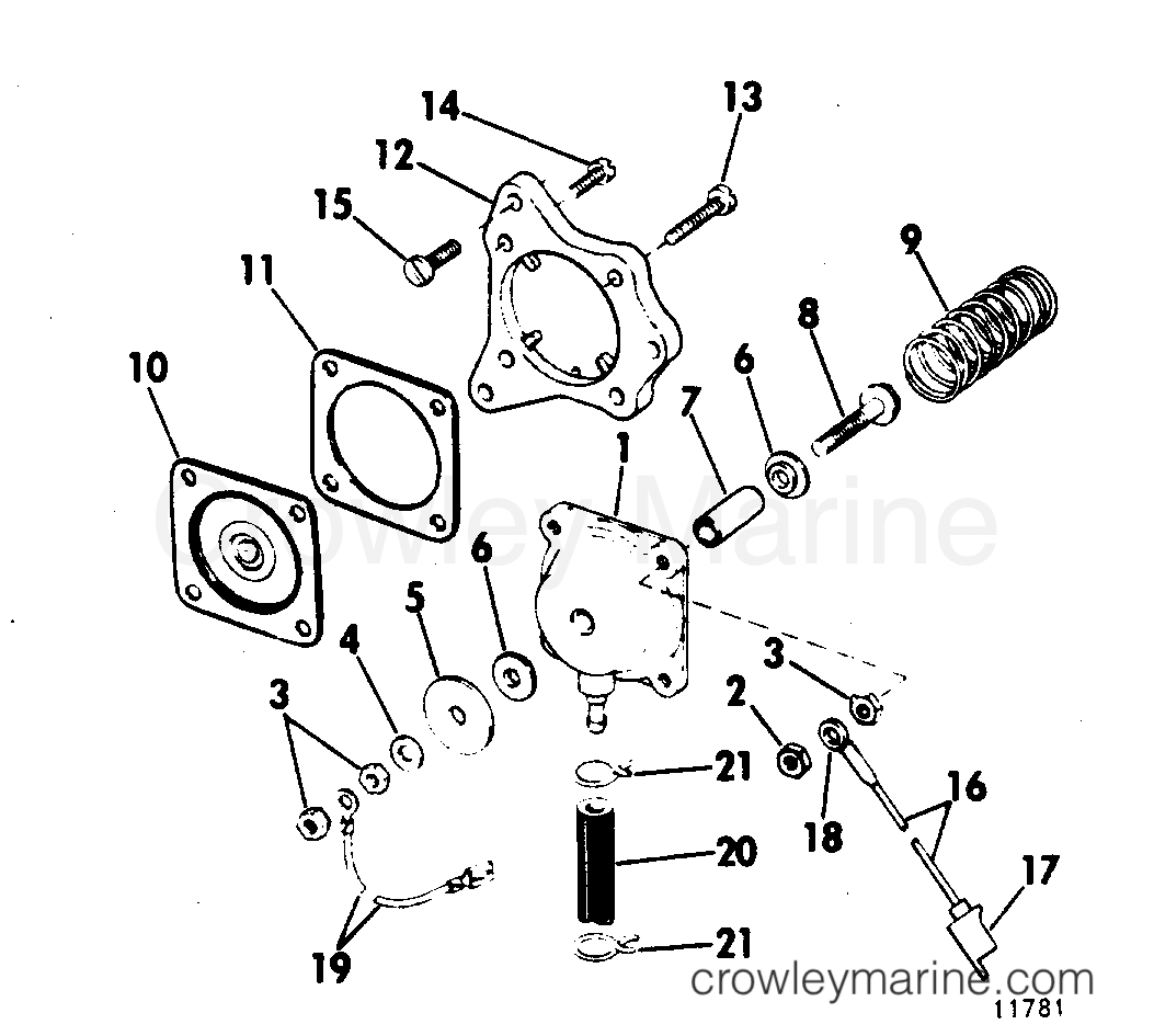 1972 Outboard 40 - 40202E - CUTOUT SWITCH