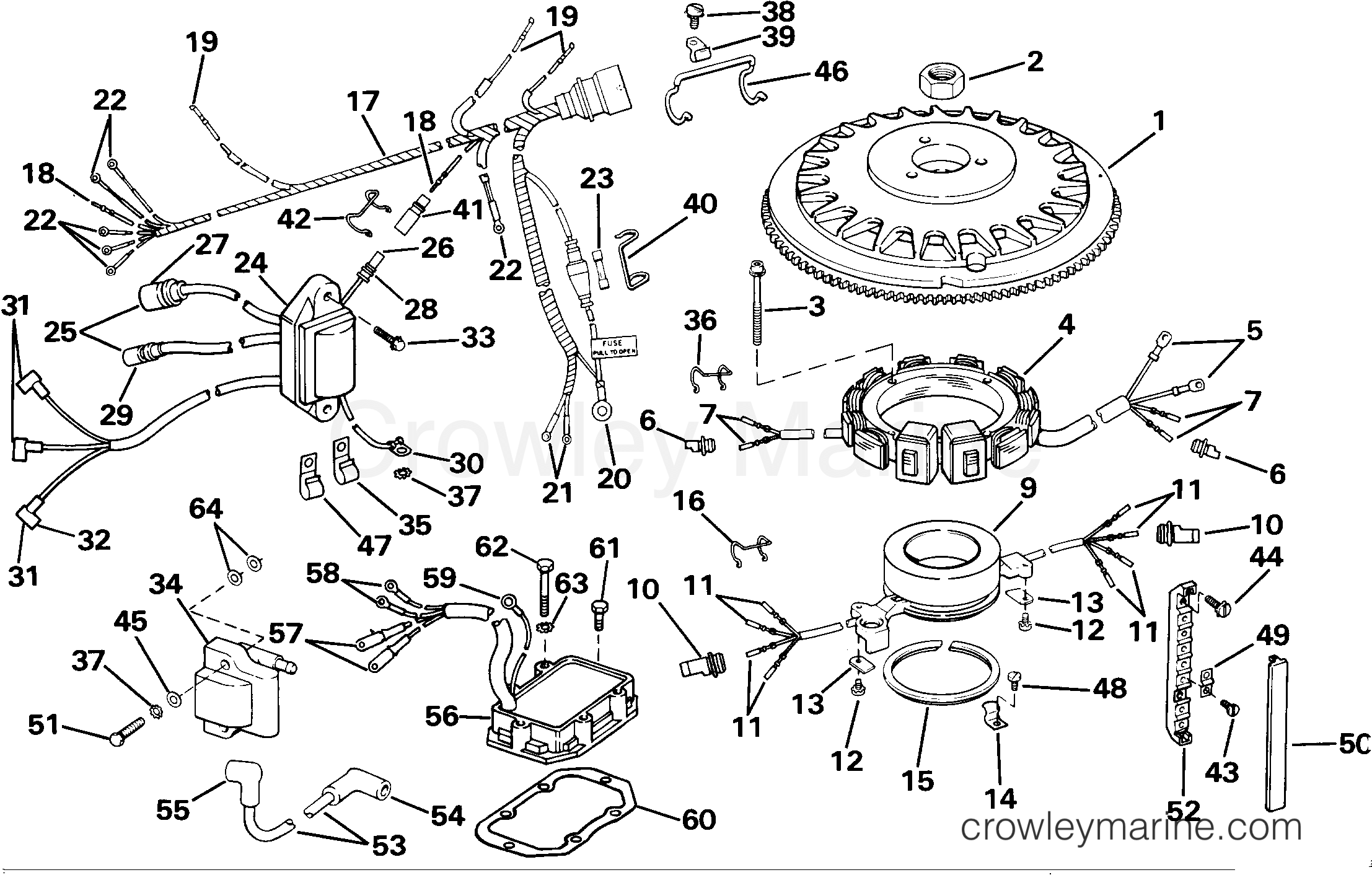 IGNITION SYSTEM 1985 Johnson Outboards 150 J150TLCOS Crowley Marine