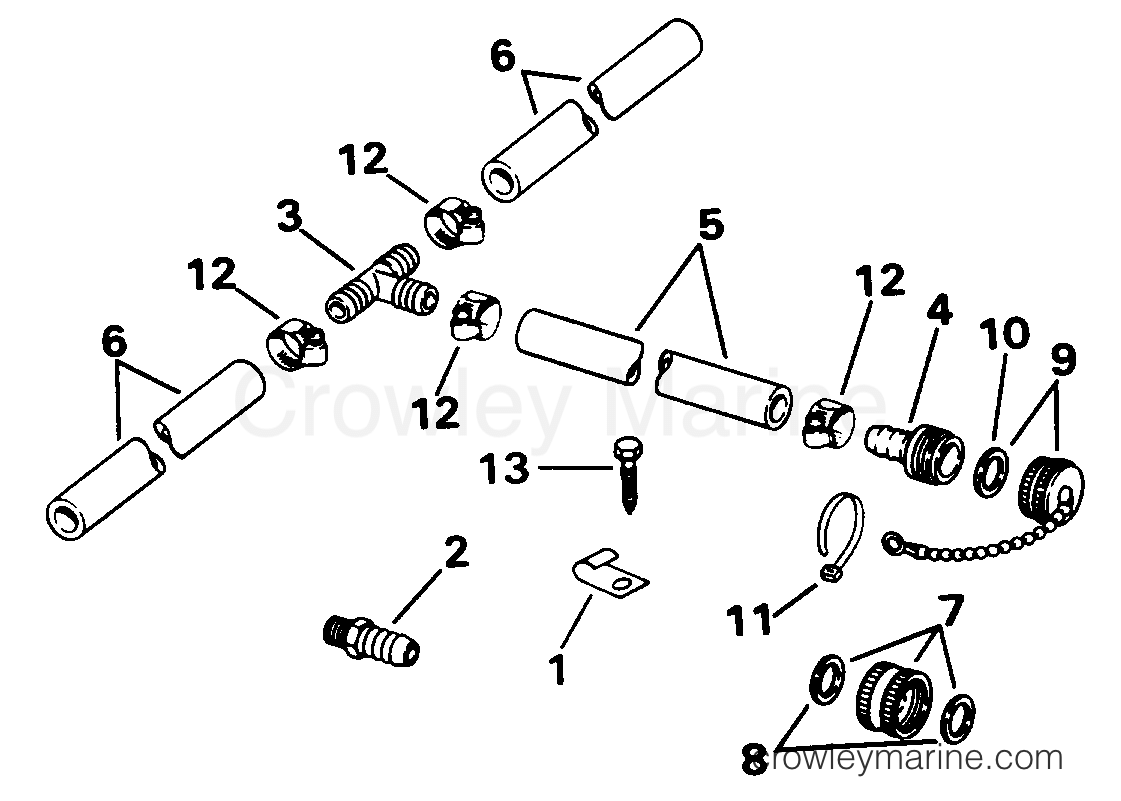 1995 Rigging OMC Stern Drive - All Models - ENGINE FLUSHING KIT - V6 & V8
