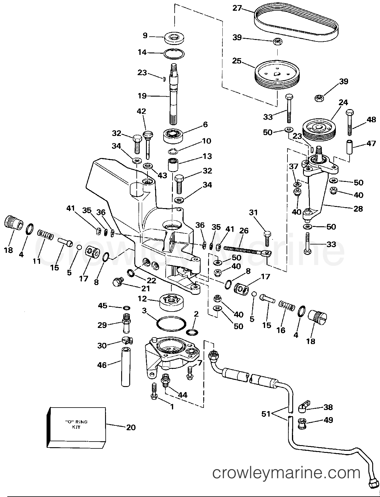 1987 Outboard 225 - J225PLCUB - PUMP ASSEMBLY