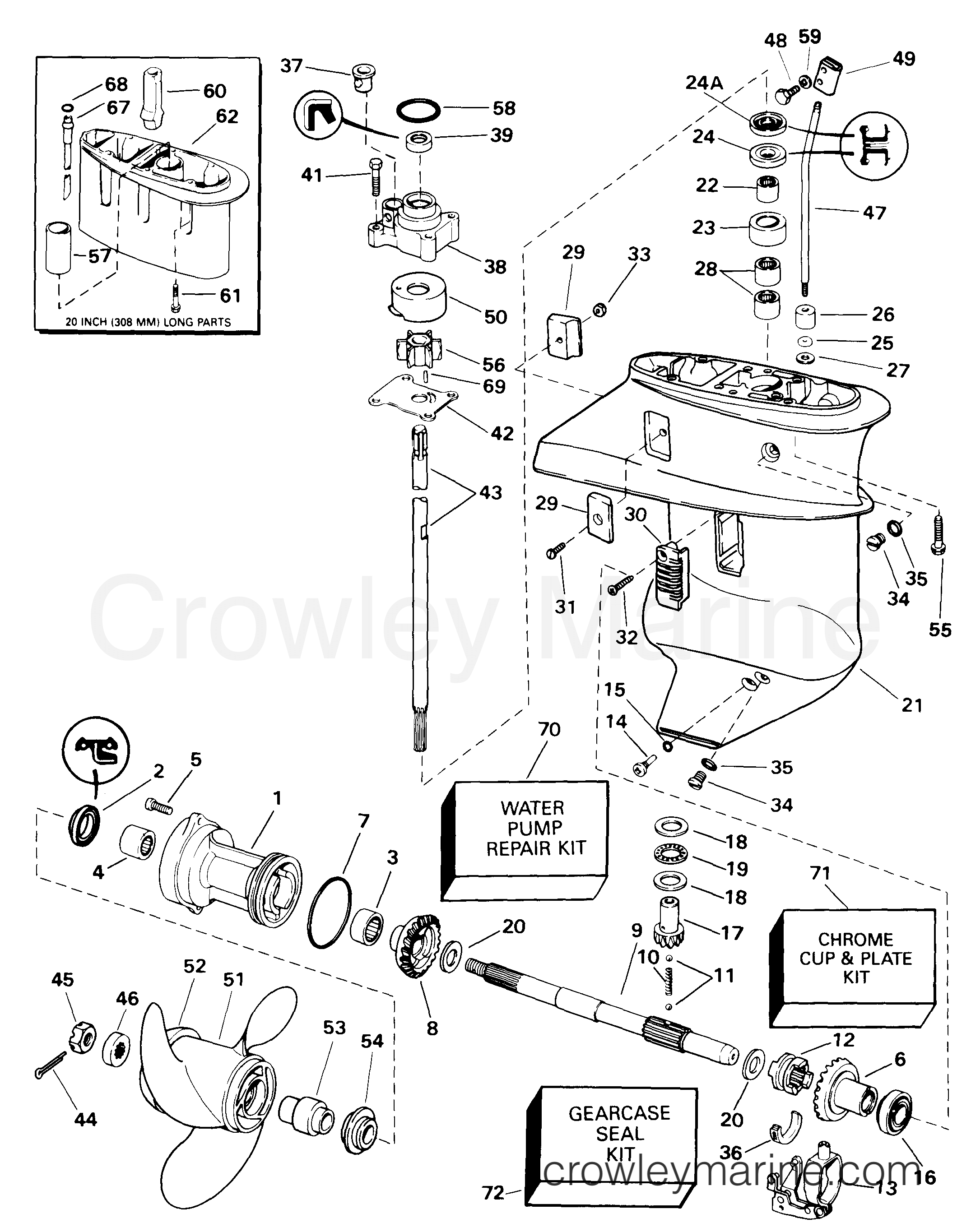 1999 Outboard 15 - E15WREES - GEARCASE