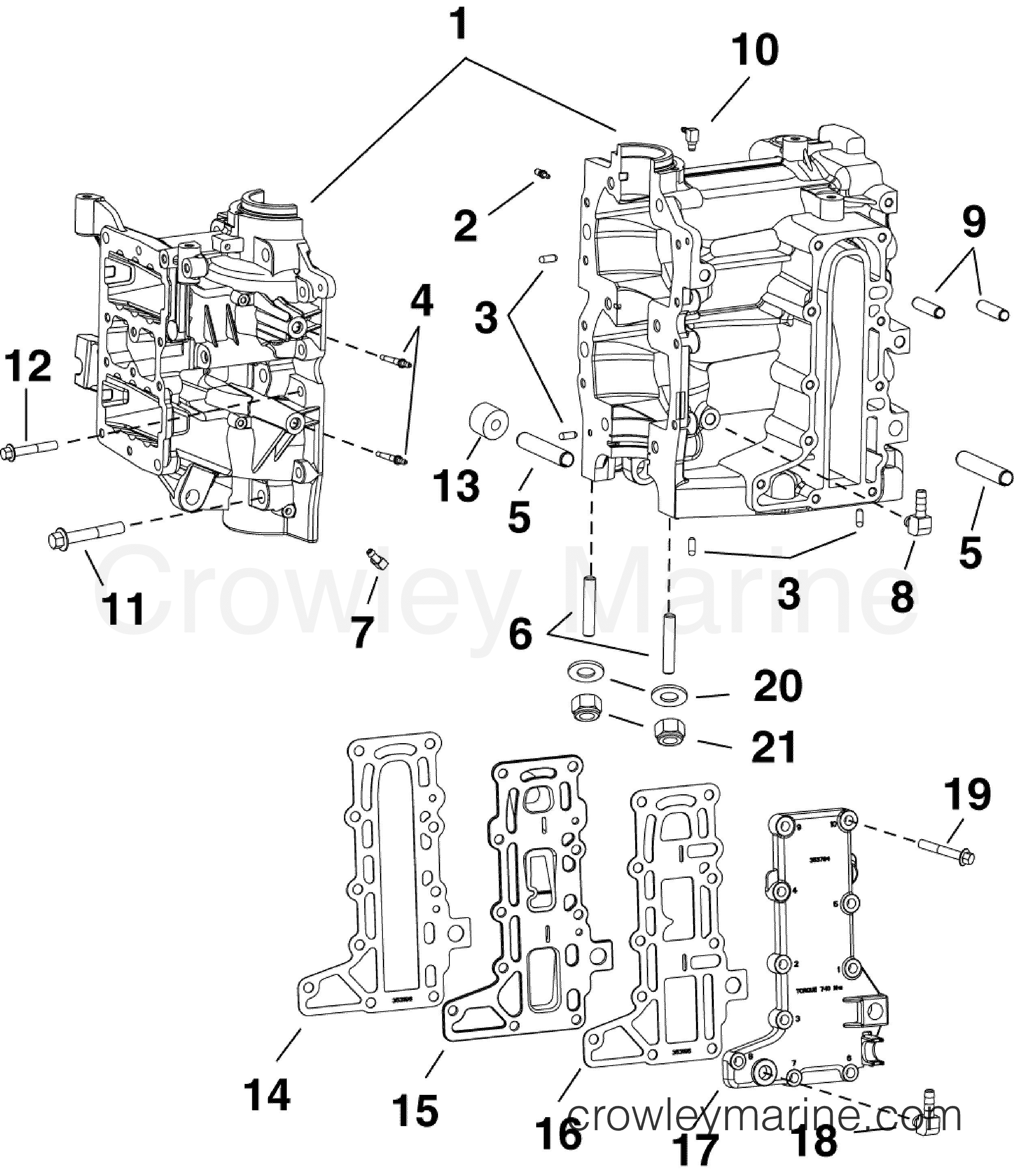AB Outboard 30 - E30DPSLABF - CYLINDER & CRANKCASE