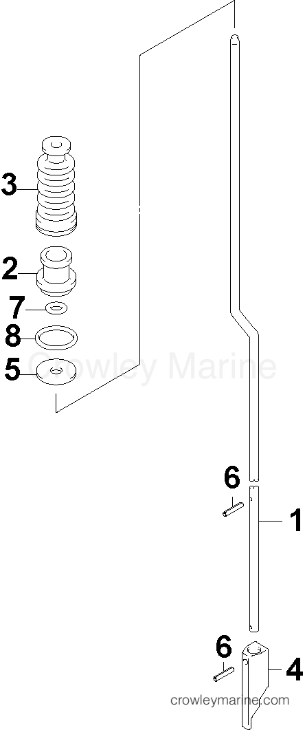 2003 Outboard 5 - J5RL4STS - SHIFT ROD