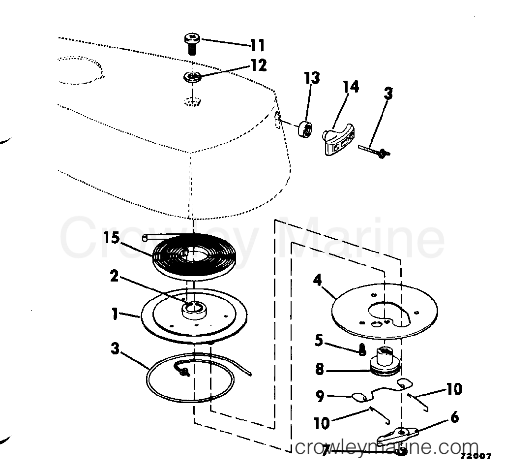 1979 Outboard 2 - 2902A - REWIND STARTER