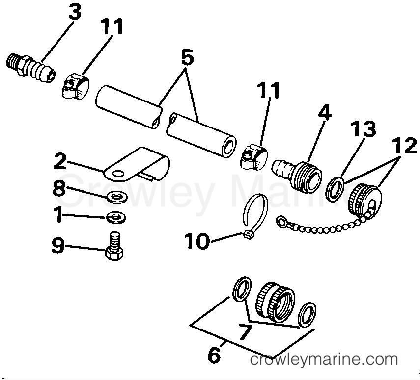 1989 Rigging OMC Stern Drive - All Models - ENGINE FLUSHING KIT - 4 CYLINDER
