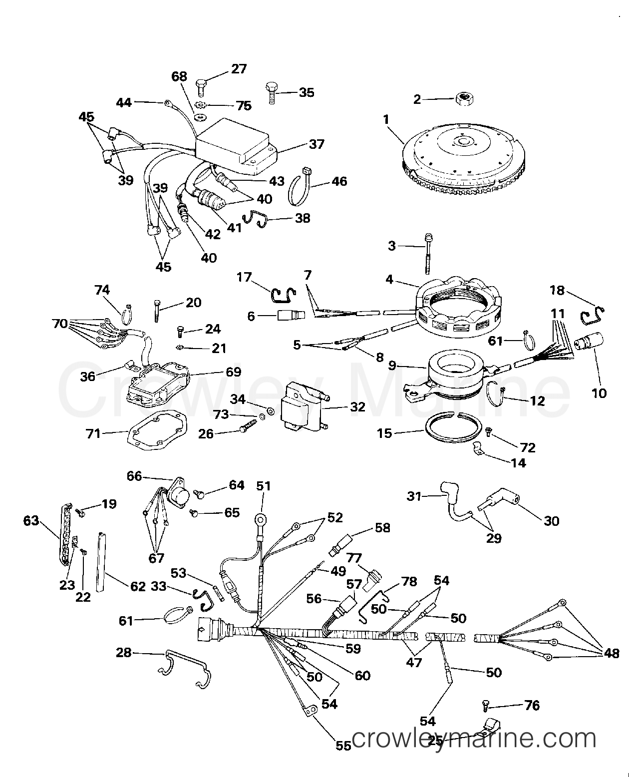 1994 Evinrude Outboards 112 - XE112TSLERS IGNITION SYSTEM section