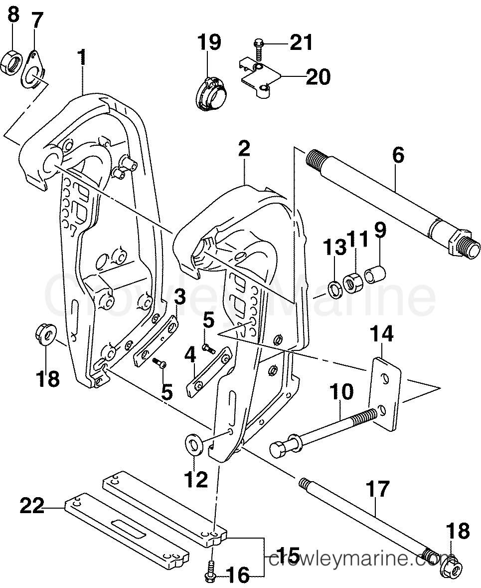 2005 Outboard 200 - BJ200CX4O - STERN BRACKET