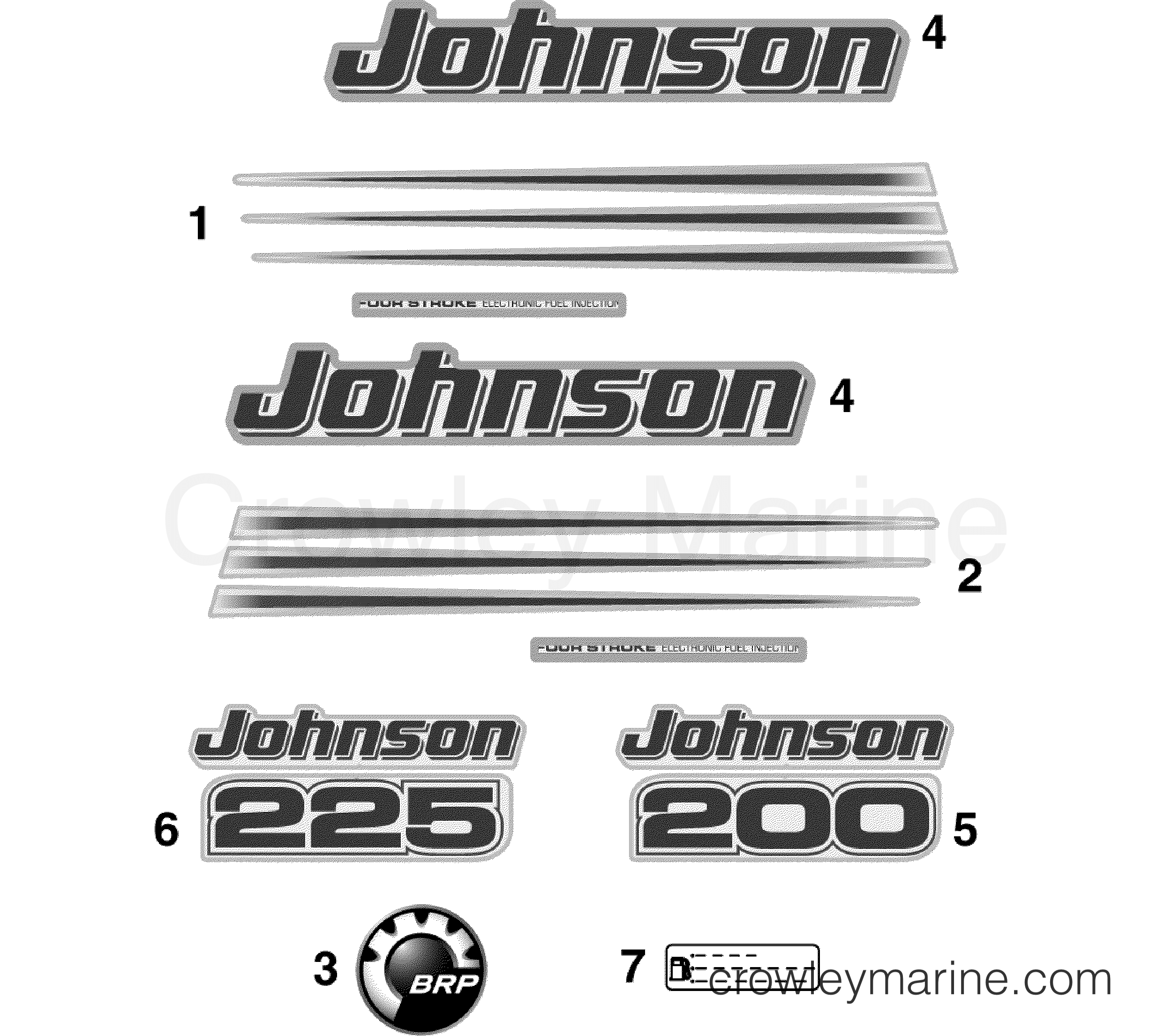 2006 Outboard 200 - BJ200CX4DC - DECALS
