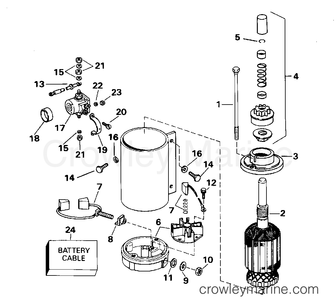 1995 Outboard 50 - J50DTLEOS - ELECTRIC STARTER