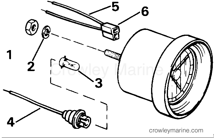 1992 Rigging OMC Stern Drive - All Models - CLOCK KIT