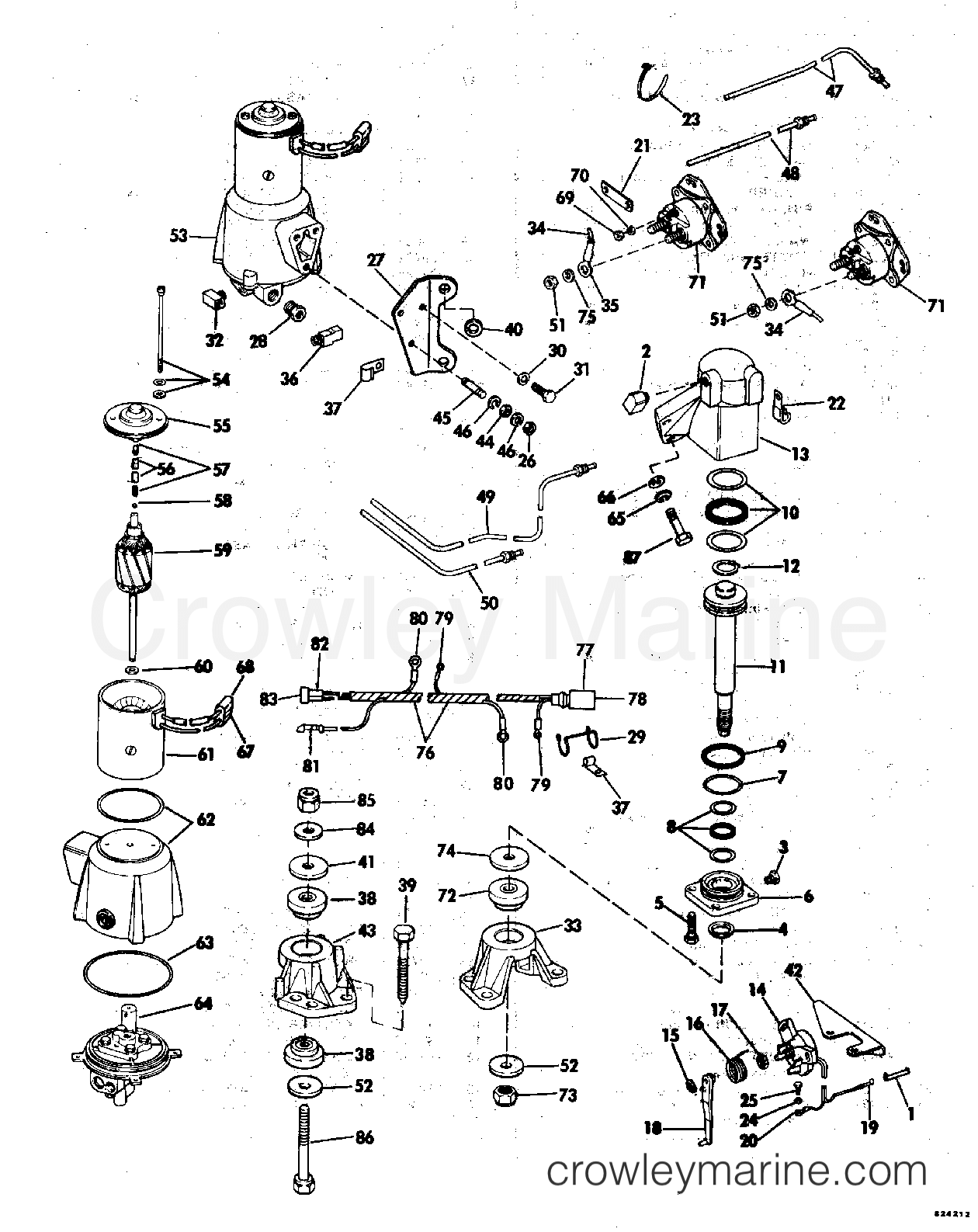 1982 Stern Drive 5 - 502SPHCCNC - ENGINE MOUNT GROUP
