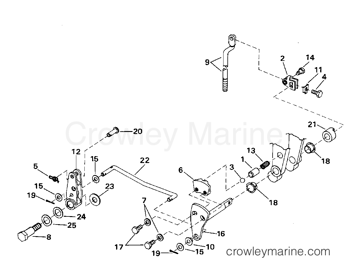 1994 Outboard 48 - J48ESLERD - SHIFT & THROTTLE LINKAGE (CONTINUED)