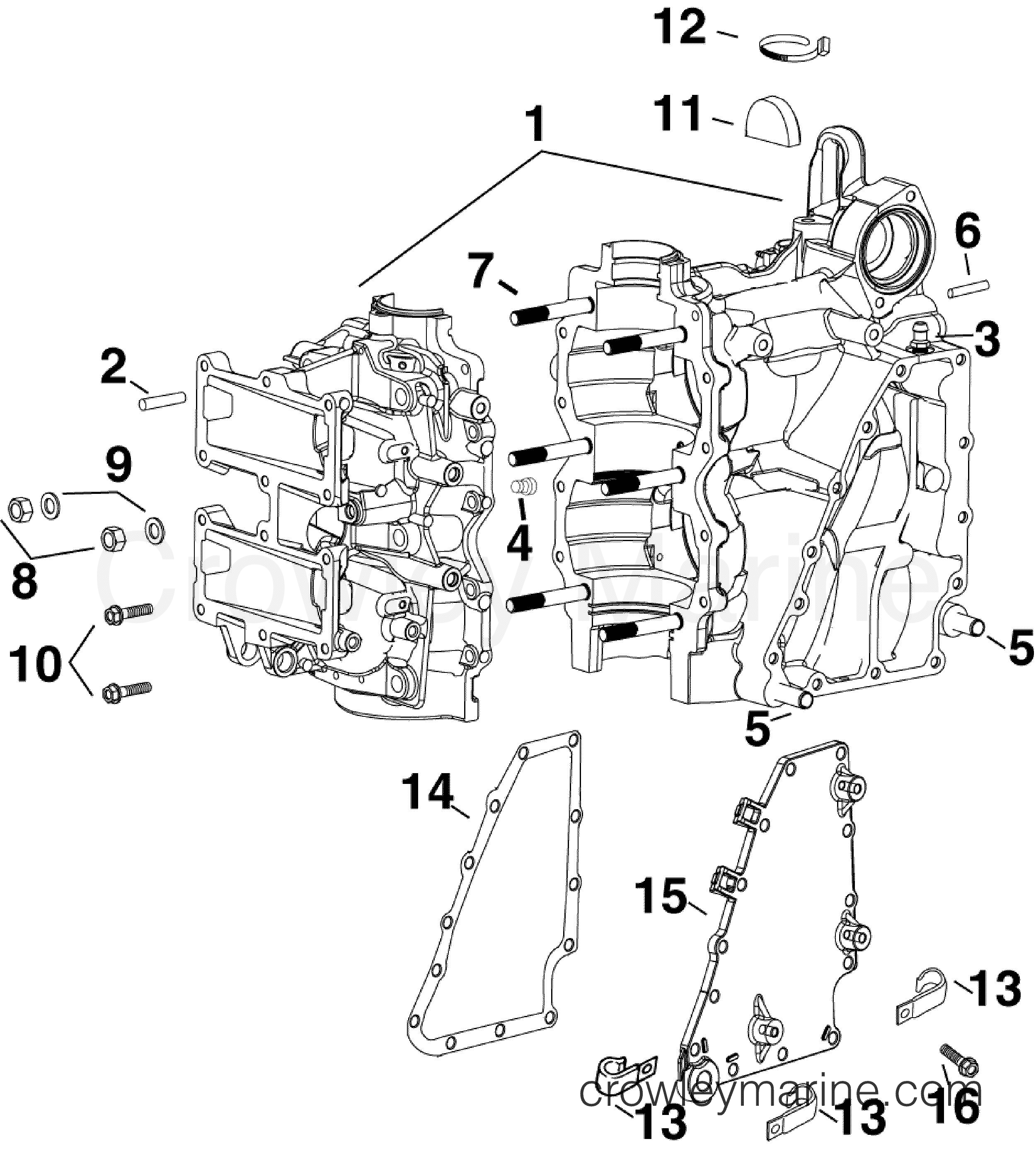 AB Outboard 40 - E40DPLABA - CYLINDER & CRANKCASE