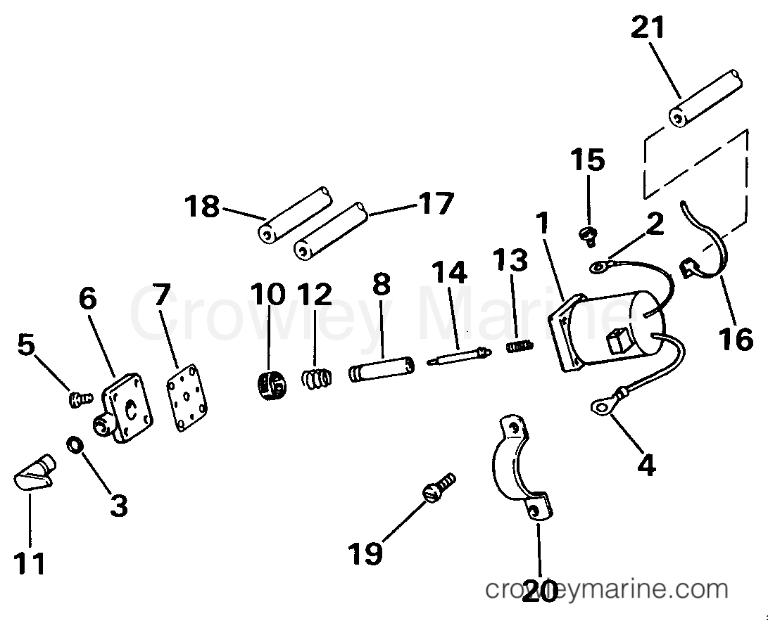 1990 Johnson Outboards 40 - TJ40ELESF - PRIMER SYSTEM - ELECTRIC START section