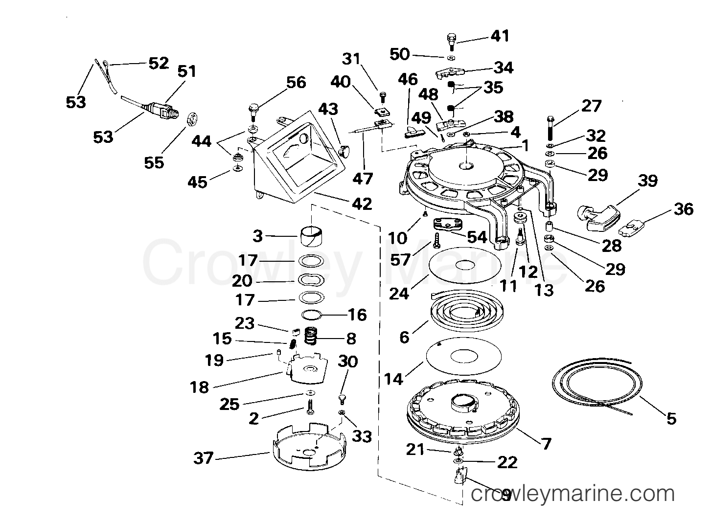 2000 Outboard 40 - J40WRYSSC - REWIND STARTER