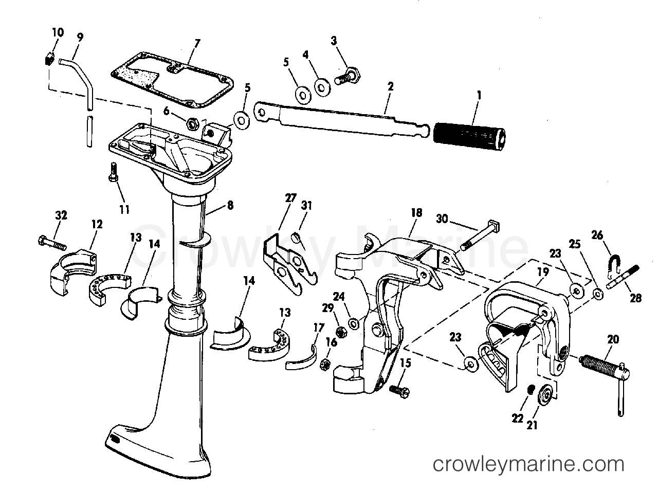 1969 Outboard 1.5 - 1R69C - LOWER UNIT GROUP