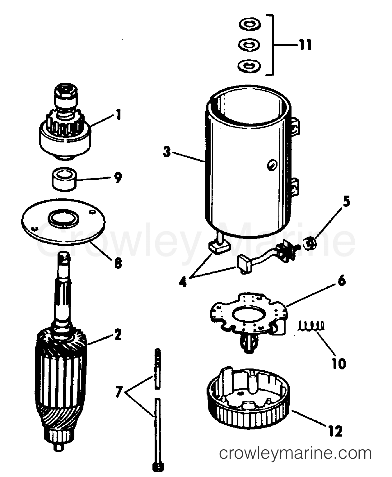 1982 Outboard 90 - E90MLCNB - ELECTRIC STARTER - PRESTOLITE MODELS MGL-4109
