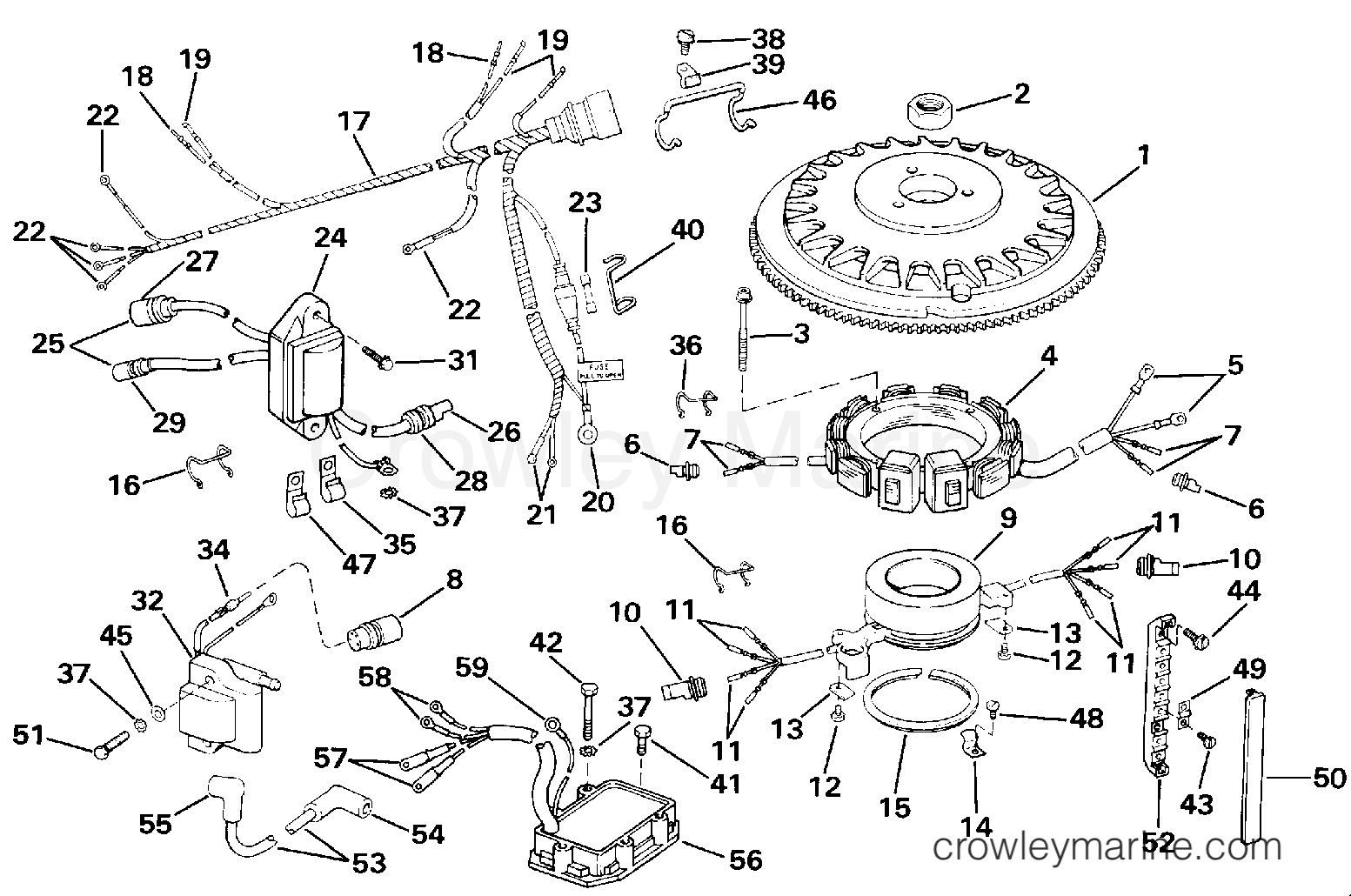 1984 Outboard 150 - J150TXCRD - IGNITION SYSTEM