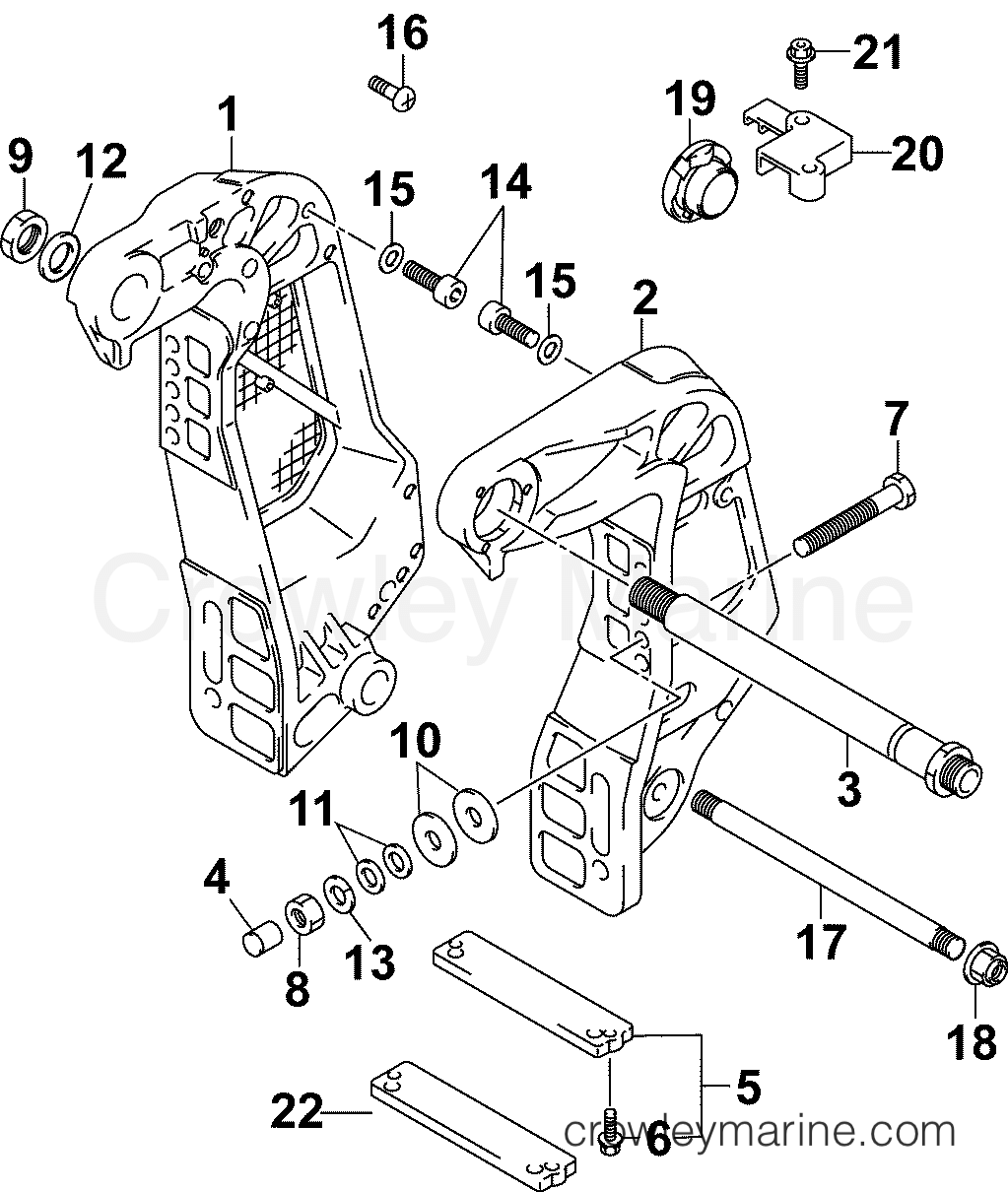 2005 Outboard 90 - J90PX4SOR, - STERN BRACKETS