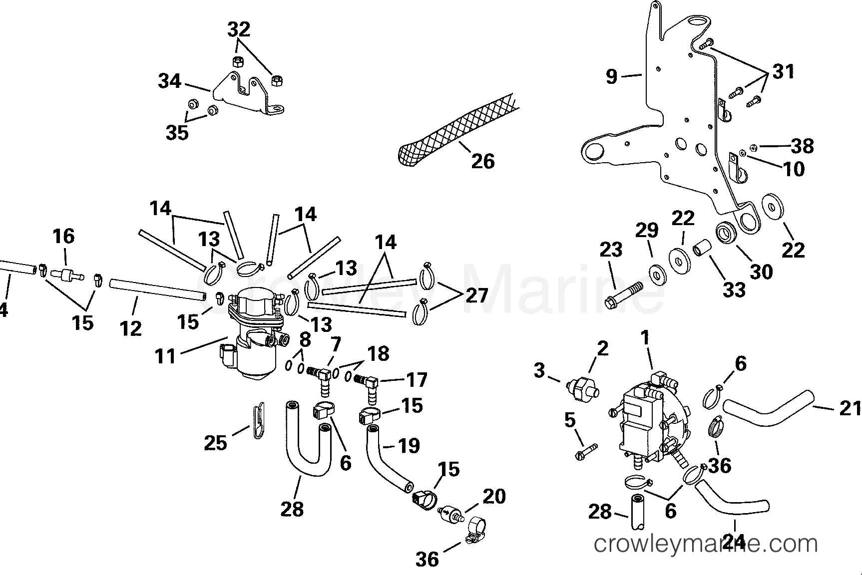 2000 Outboard 200 - E200FCXSSH - OIL COMPONENTS