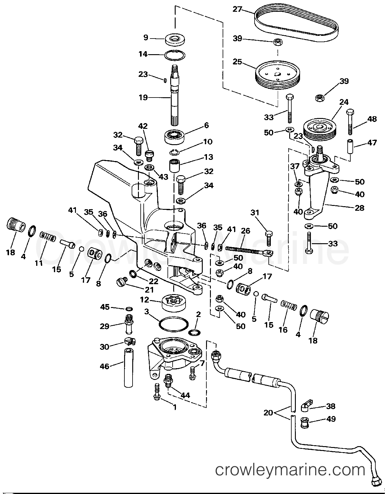 1986 Outboard 300 - CJ300TXCDC - PUMP ASSEMBLY