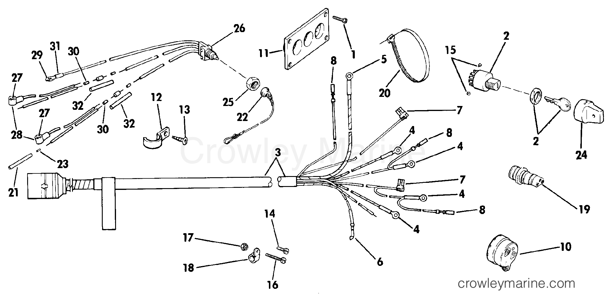 1988 Rigging Accessories - Electrical System - WIRING KIT - DUAL ENGINE