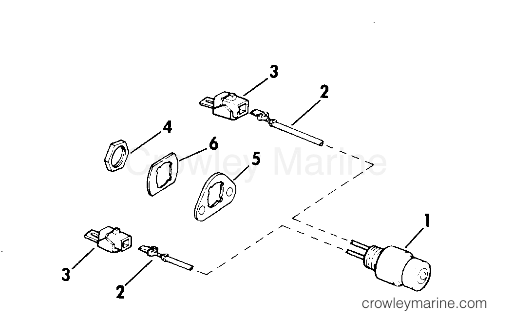 1975 Outboard 25 - 25E75B - SHORTING SWITCH