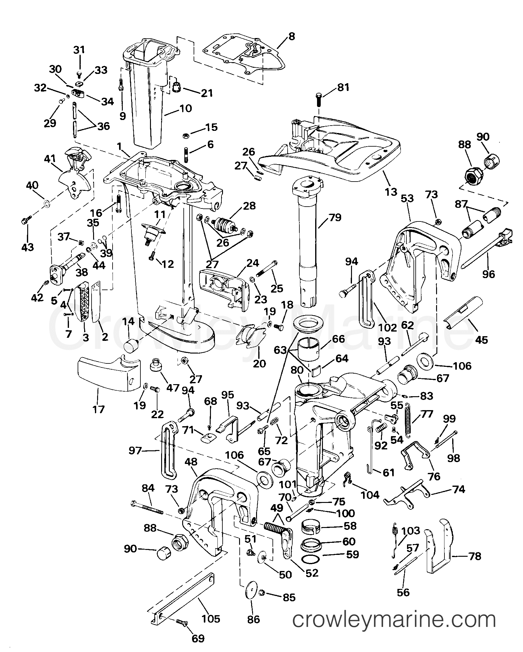 2000 Outboard 25 - J25TELSSD - MIDSECTION