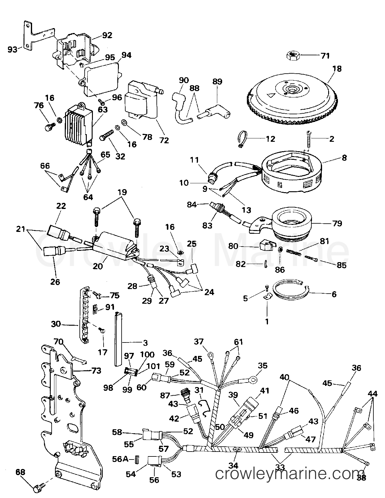 1996 Outboard 65 - SJ65WMLM - IGNITION SYSTEM