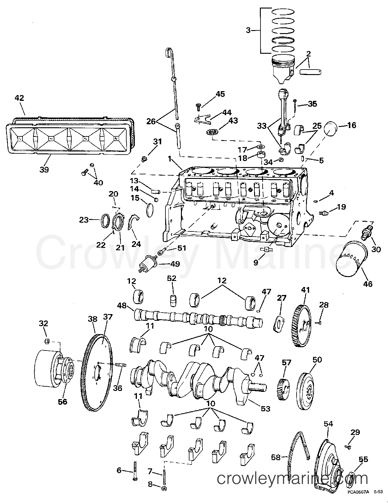 1997 Stern Drive 3 - 302CMLKD - CRANKCASE