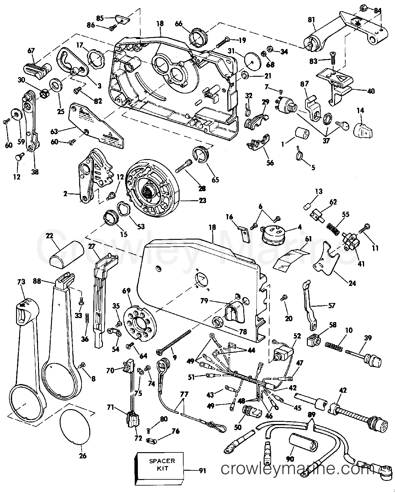 1988 Outboard 225 - E225PLCCE - REMOTE CONTROL