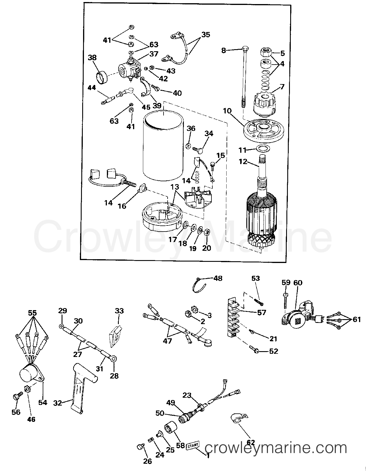 1989 Rigging Accessories - Electrical System - ELECTRIC STARTING KIT 40