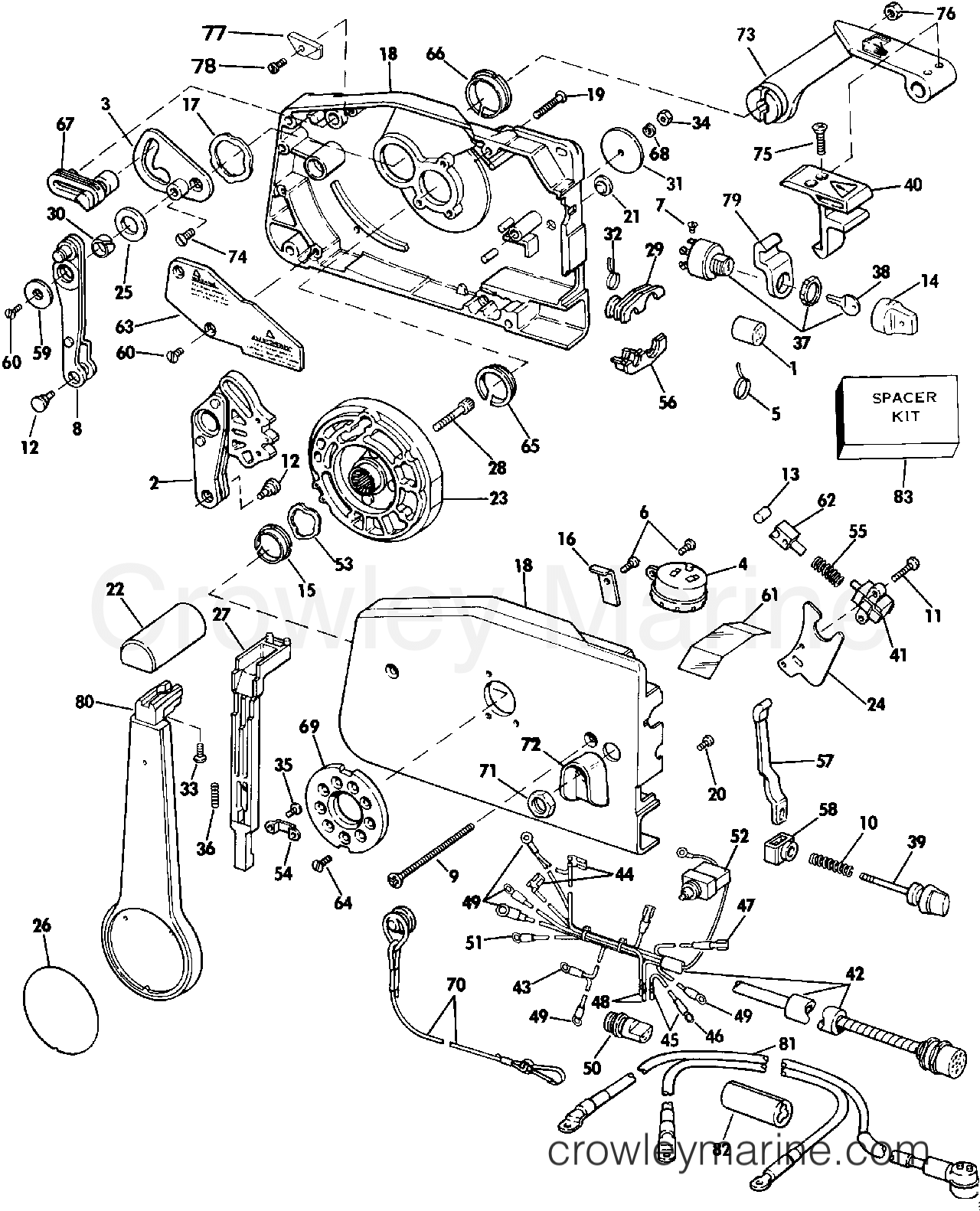 1987 Outboard 30 - E30TECUB - REMOTE CONTROL