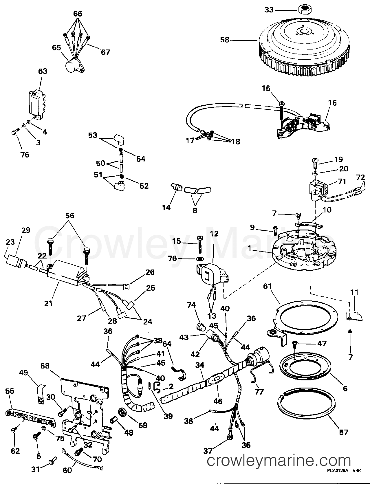 1995 Outboard 48 - J48ESLEOS - IGNITION SYSTEM