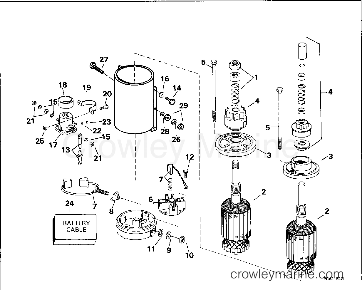 1994 Outboard 140 - J140TXERR - STARTER MOTOR