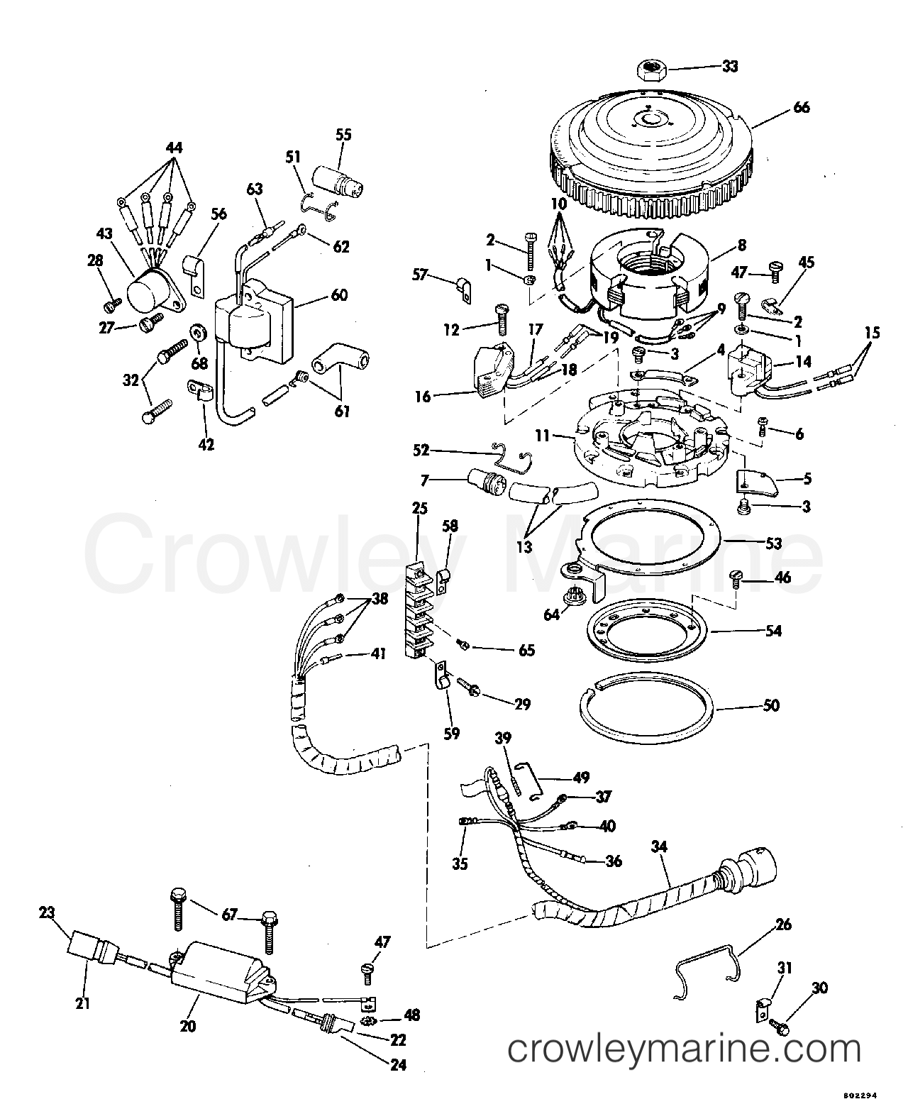 1980 Outboard 55 - J55RLCSA - IGNITION SYSTEM