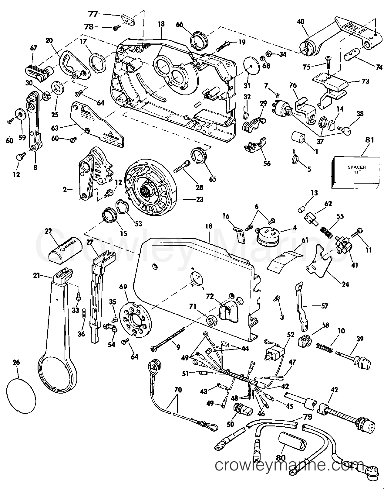 1984 Outboard 25 - E25TECRD - REMOTE CONTROL