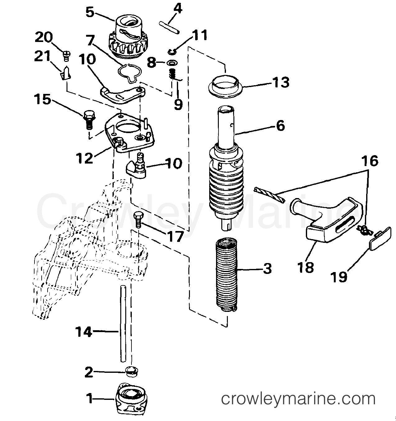 1986 Outboard 8 - J8SRLCDE - REWIND STARTER