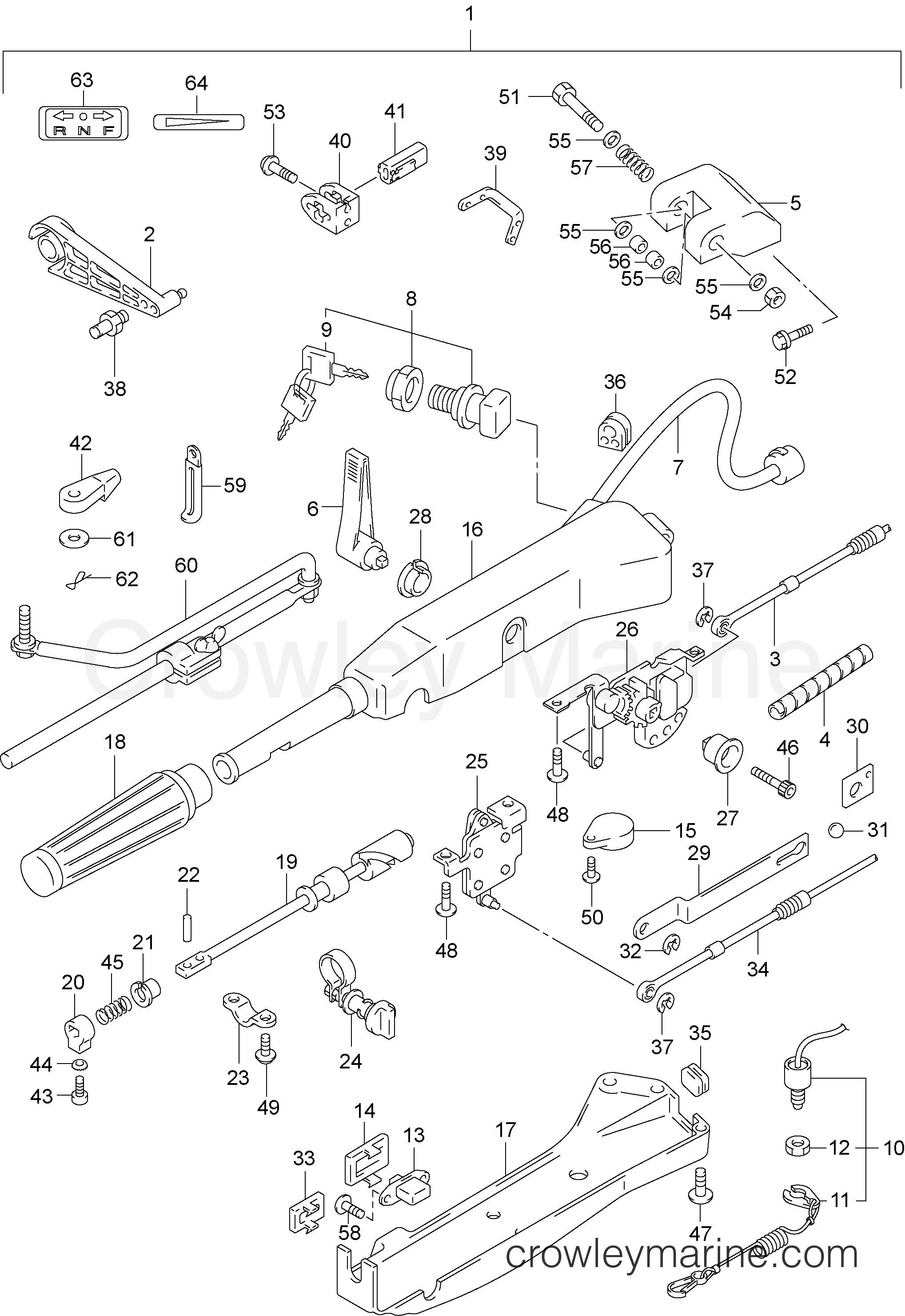 2003 Outboard 60 - J60PL4STC - STEERING ARM KIT