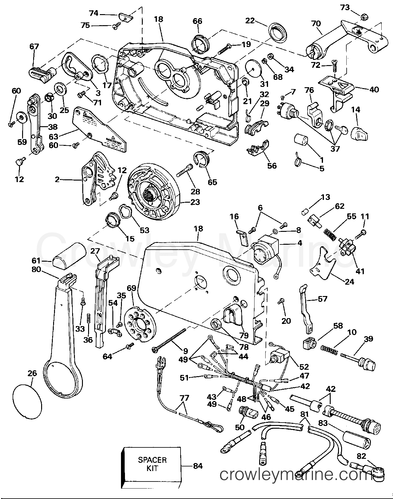 1990 Outboard 28 - J28ESLESM - REMOTE CONTROL
