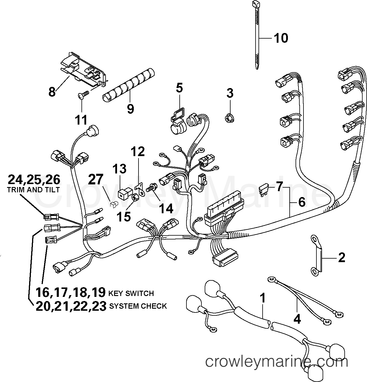 2003 Outboard 140 - J140PL4STS - ELECTRICAL HARNESS
