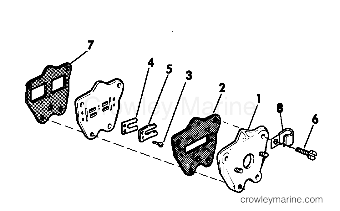 1980 Outboard 4 - J4WCSS - INTAKE MANIFOLD